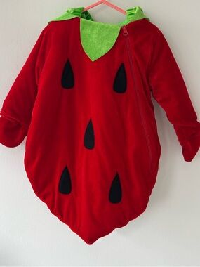 Toddler Strawberry Costume Hoodie Halloween dress up kids
